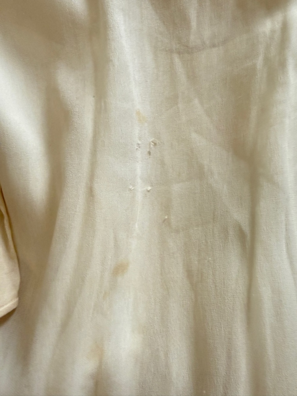 Vintage Handmade silk (?) Cream Dress Ethereal AS IS XS - Picture 11 of 13